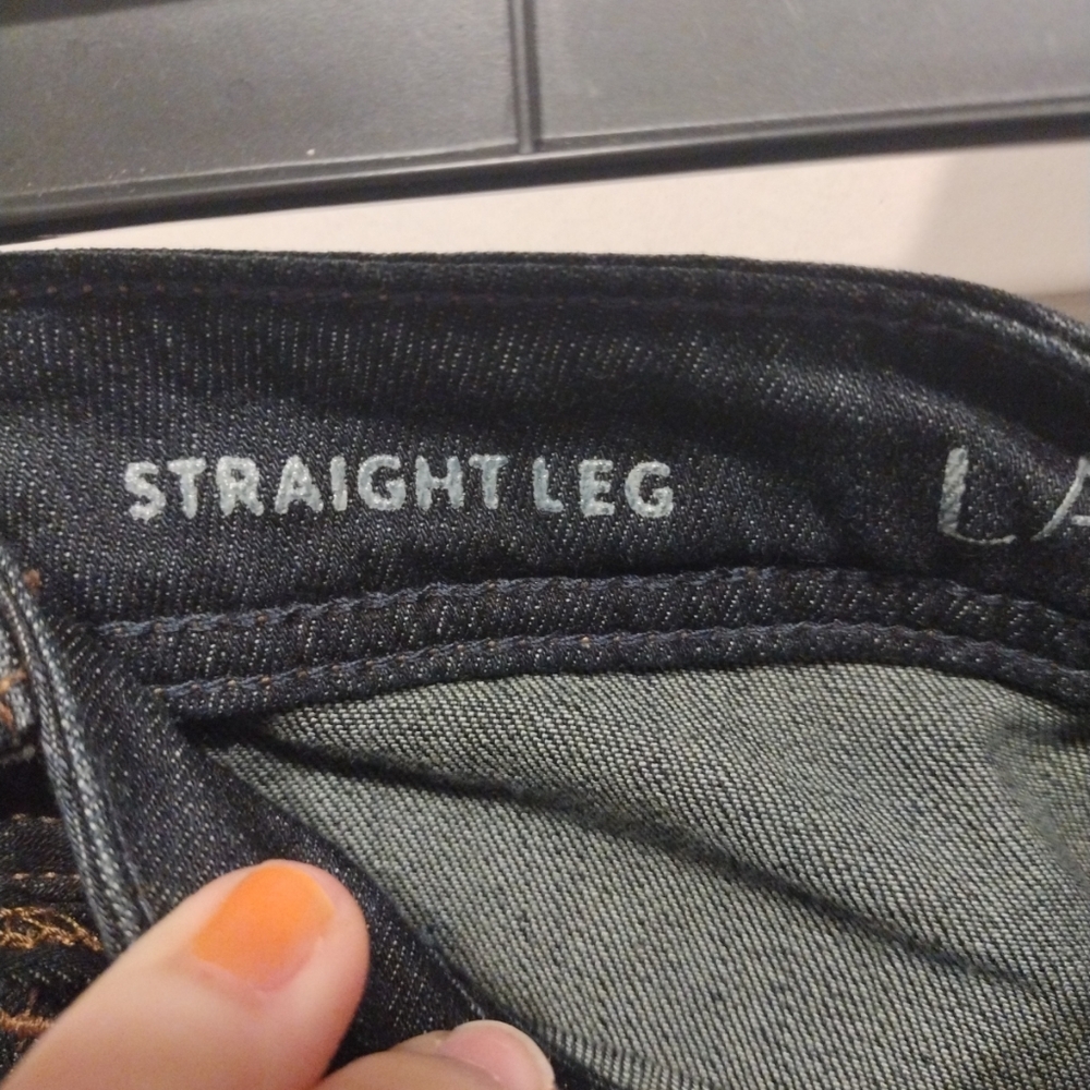 NWT Lane Bryant Dark Wash Cuffed Straight Leg jeans  Sz 18-Casual Work Wear - Picture 3 of 9